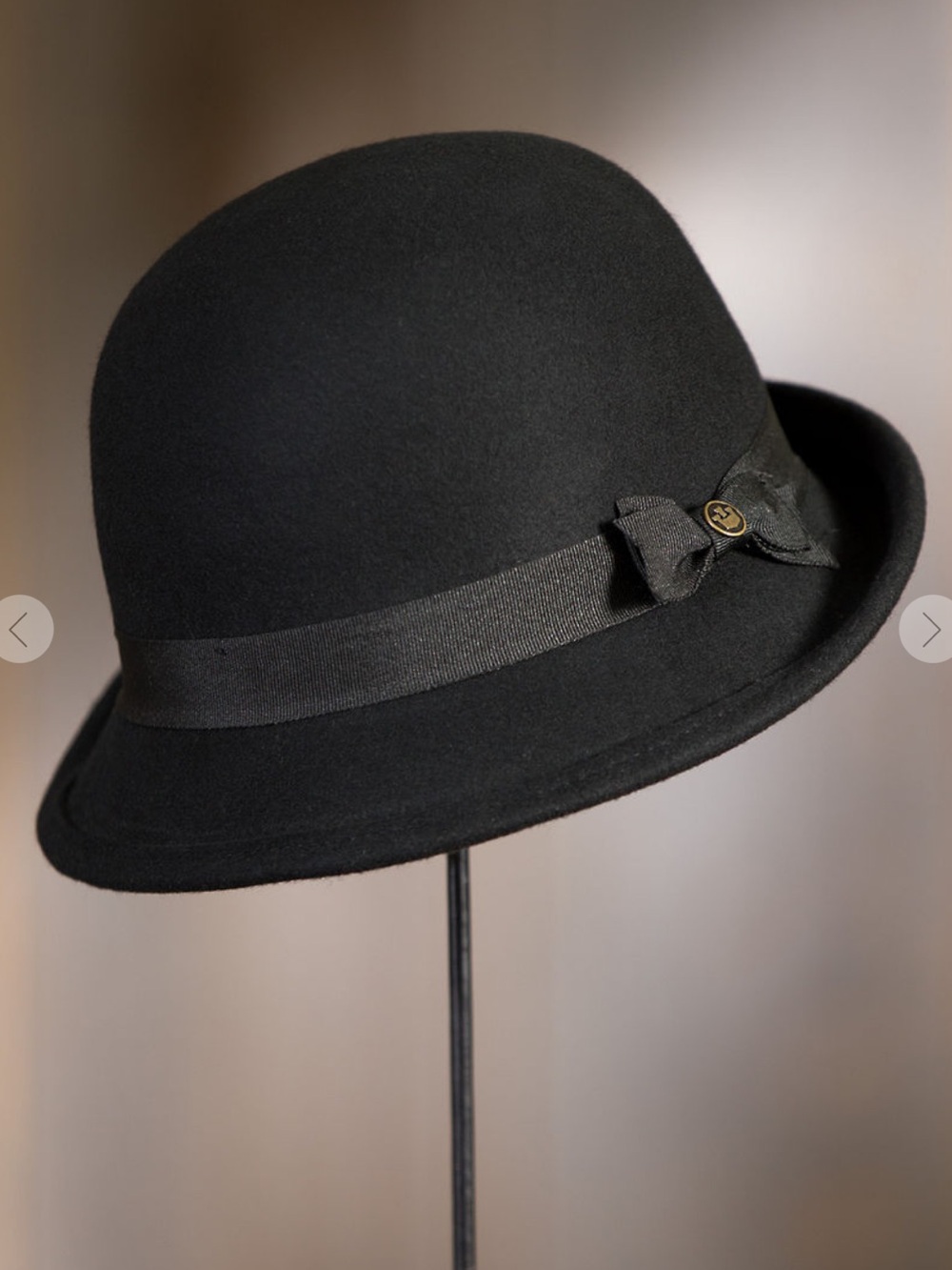 NWT Goorin Bros Ella Black Wool Bowler Hat